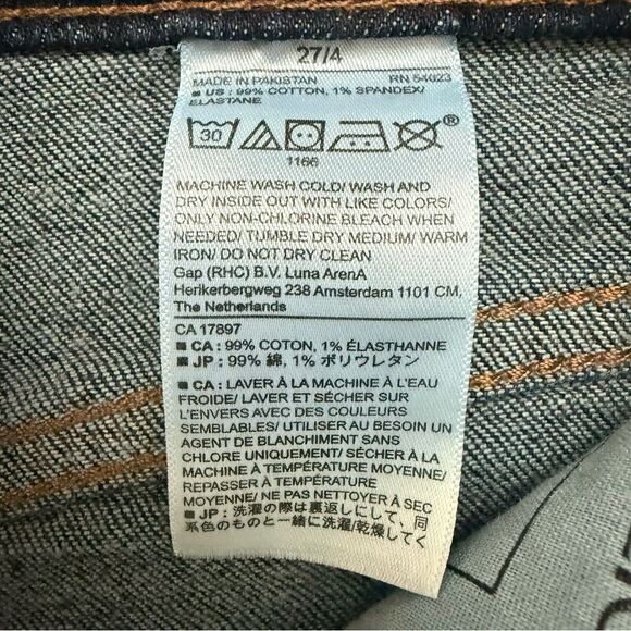 Banana Republic High-Rise Straight Dark Wash Jeans Size 27/4 - Picture 6 of 9